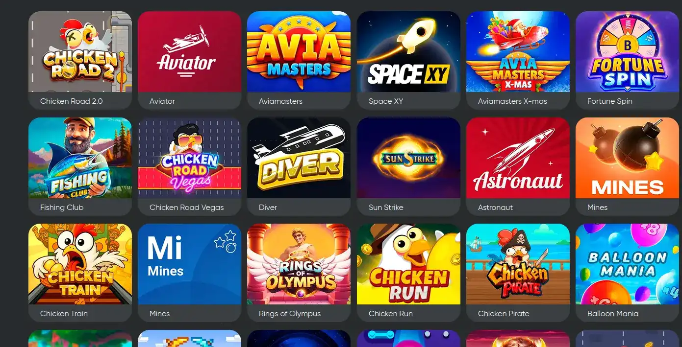 Интерфейс игрового зала Атом казино с популярными слотами